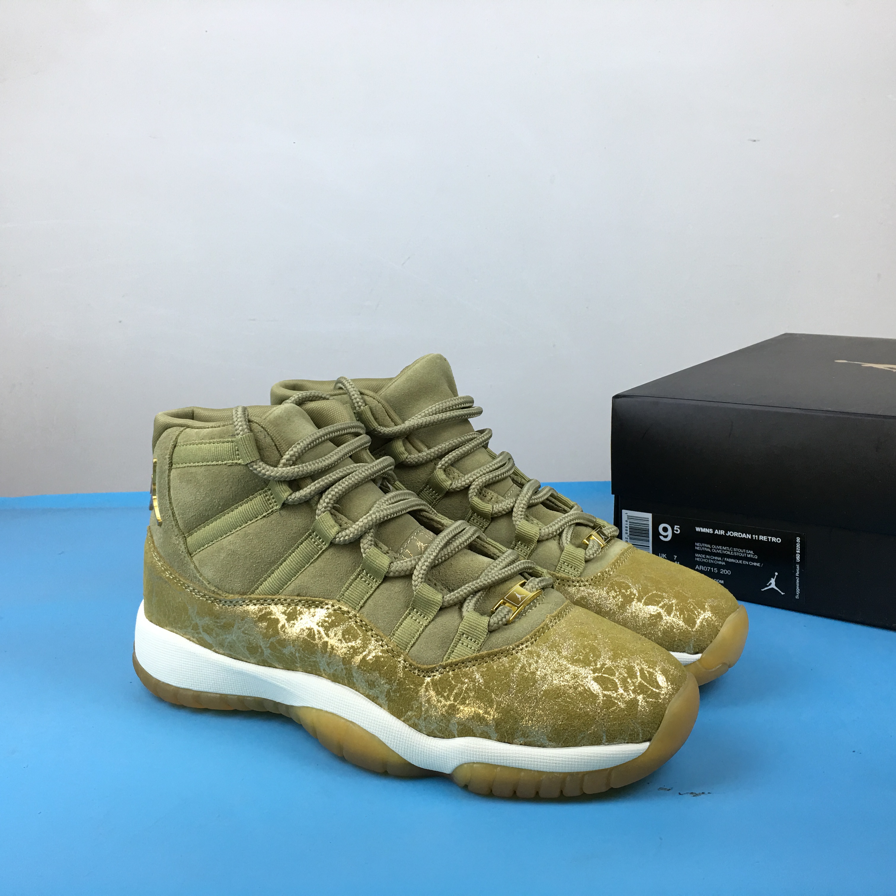 Air Jordan 11 Neutral Olive Shoes - Click Image to Close